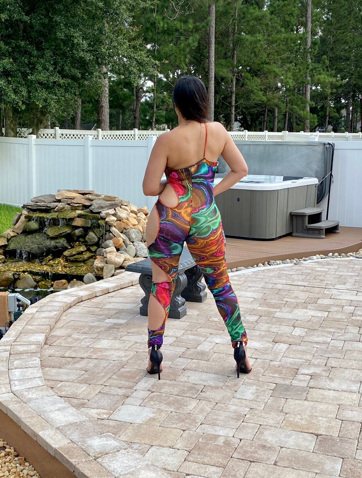 Erica Splash Paint Crazy Jumpsuit