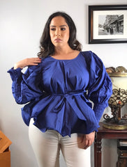 Stacie Puff Sleeve Sweetheart Blouse